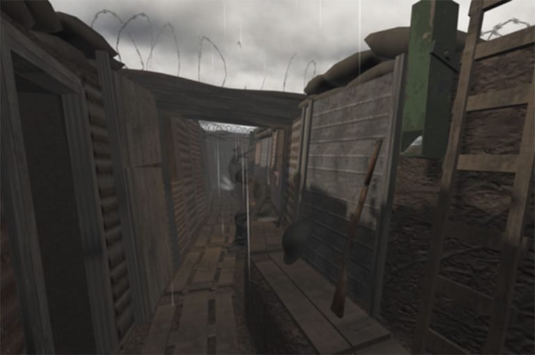 Exploring WW1 trenches in VR