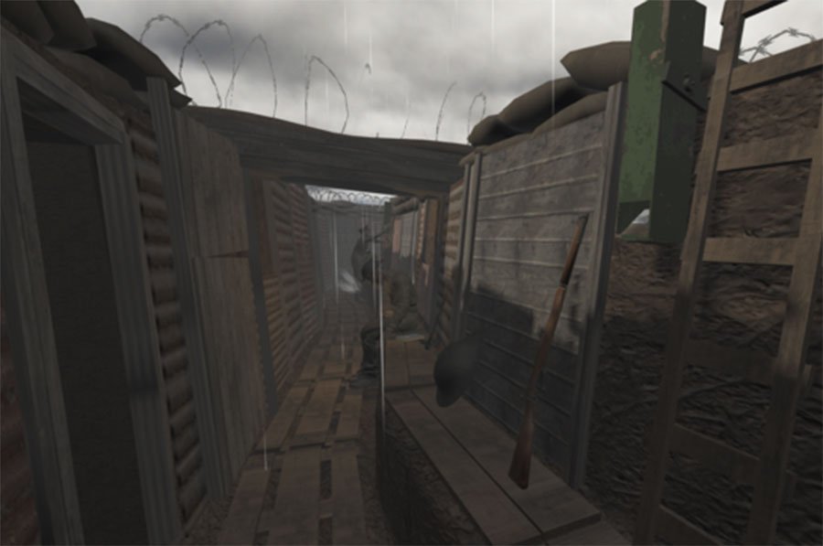 Exploring WW1 trenches in VR