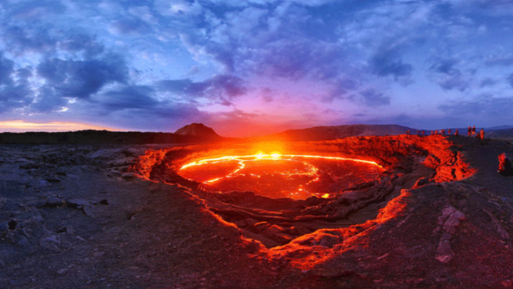 volcano in VR